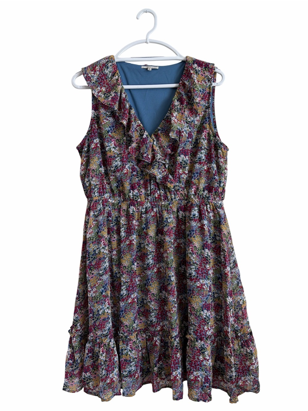 Jodifl Floral Daisies Ruffle Summer Dress Size Large